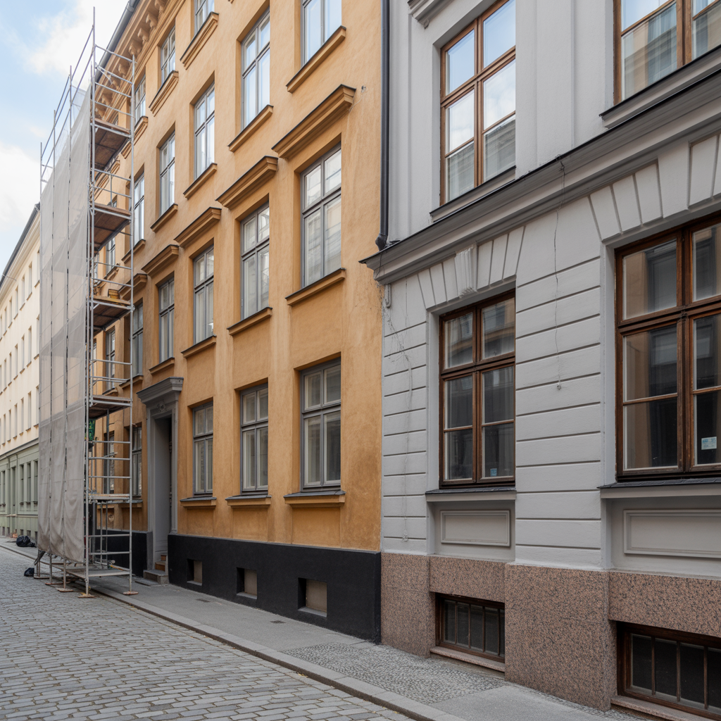 kalkputs och cementputs vid renovering av aldre fasader jamf