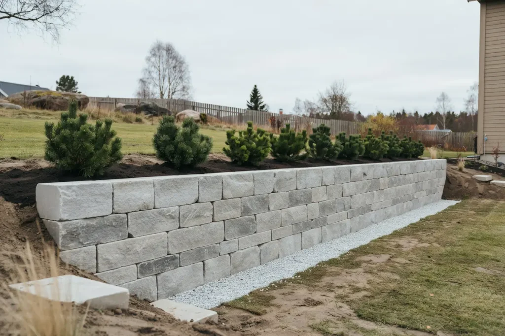 byggnation av st dmur vid tallbacken i rnsk ldsvik